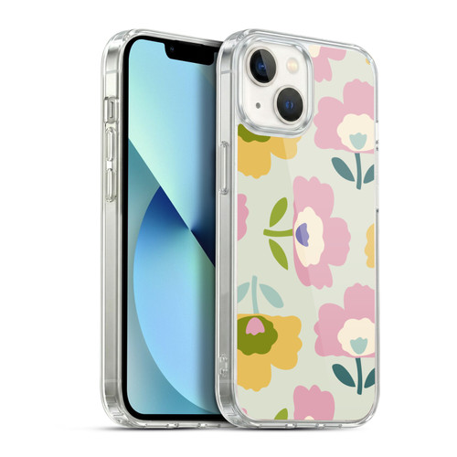 Gabriela Thomeu Retro Scandinavian Floral Soft Gel Case for Apple iPhone 13