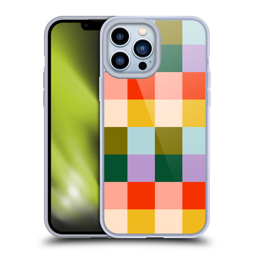 Gabriela Thomeu Retro Checkered Rainbow Vibe Soft Gel Case for Apple iPhone 13 Pro Max