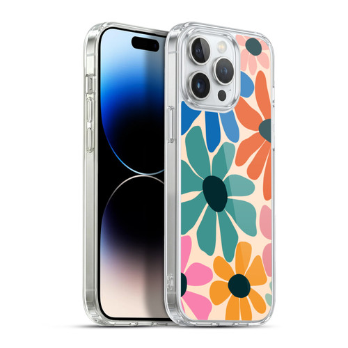 Gabriela Thomeu Retro Fun Floral Rainbow Color Soft Gel Case for Apple iPhone 13 Pro Max & MagSafe