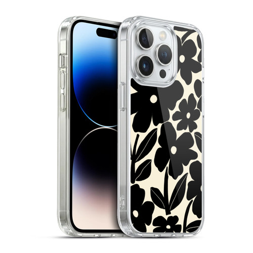 Gabriela Thomeu Retro Black And White Groovy Soft Gel Case for Apple iPhone 13 Pro & MagSafe