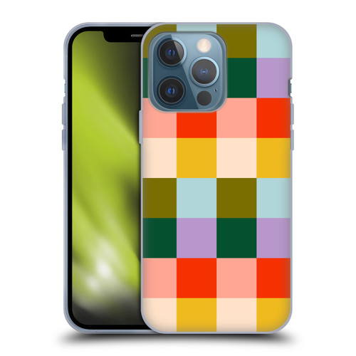 Gabriela Thomeu Retro Checkered Rainbow Vibe Soft Gel Case for Apple iPhone 13 Pro