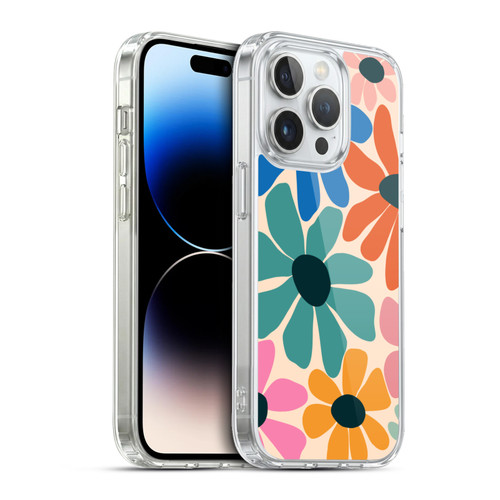 Gabriela Thomeu Retro Fun Floral Rainbow Color Soft Gel Case for Apple iPhone 13 Pro & MagSafe