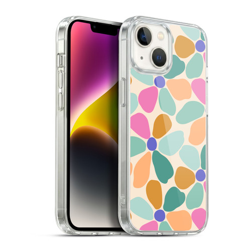 Gabriela Thomeu Retro Colorful Flowers Soft Gel Case for Apple iPhone 14