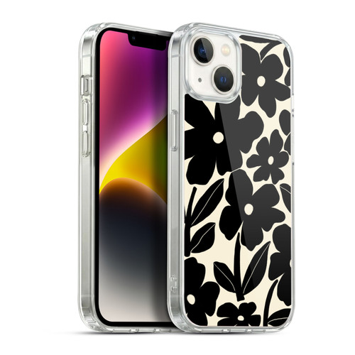 Gabriela Thomeu Retro Black And White Groovy Soft Gel Case for Apple iPhone 14 Plus & MagSafe