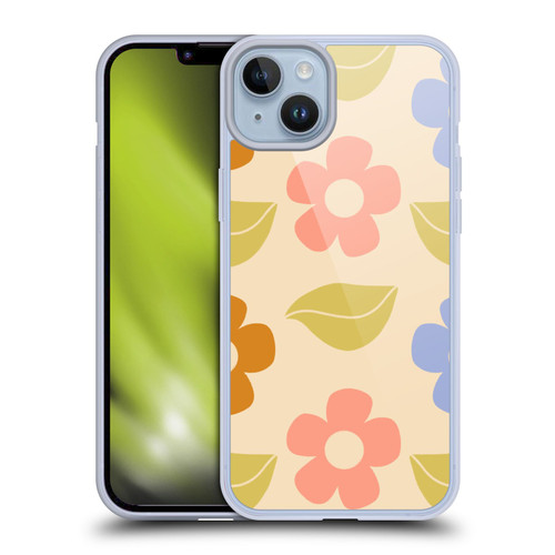 Gabriela Thomeu Retro Flower Vibe Vintage Pattern Soft Gel Case for Apple iPhone 14 Plus