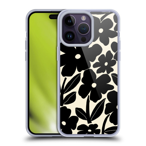 Gabriela Thomeu Retro Black And White Groovy Soft Gel Case for Apple iPhone 14 Pro Max