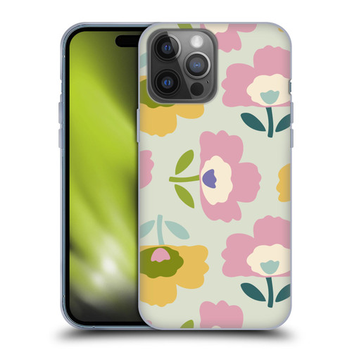 Gabriela Thomeu Retro Scandinavian Floral Soft Gel Case for Apple iPhone 14 Pro Max