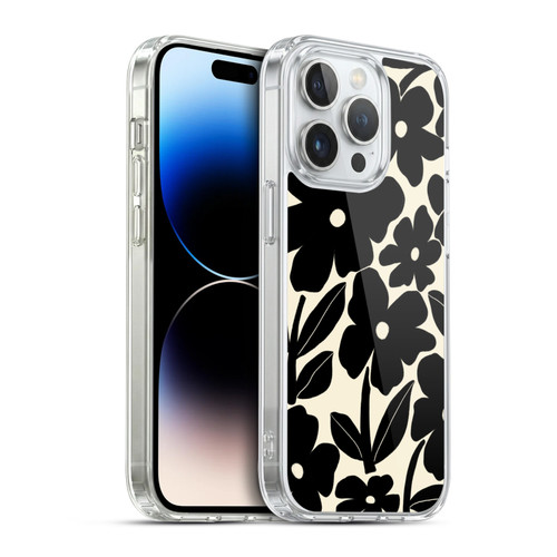 Gabriela Thomeu Retro Black And White Groovy Soft Gel Case for Apple iPhone 14 Pro & MagSafe