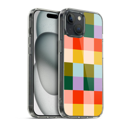 Gabriela Thomeu Retro Checkered Rainbow Vibe Soft Gel Case for Apple iPhone 15 & MagSafe