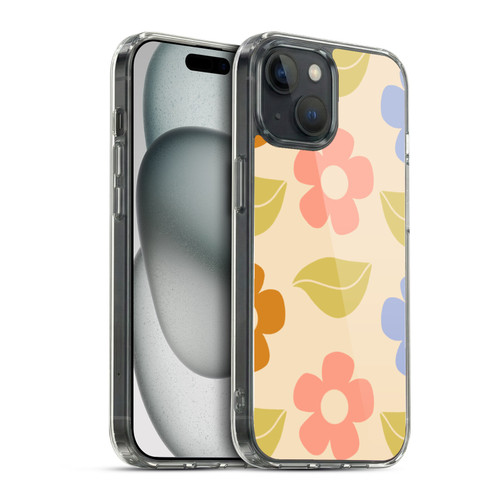 Gabriela Thomeu Retro Flower Vibe Vintage Pattern Soft Gel Case for Apple iPhone 15 & MagSafe