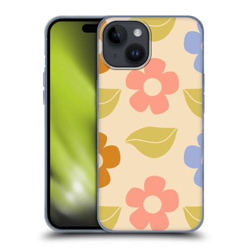 Gabriela Thomeu Retro Flower Vibe Vintage Pattern Soft Gel Case for Apple iPhone 15