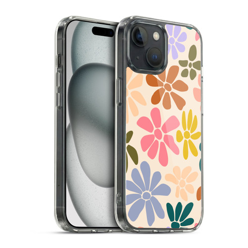 Gabriela Thomeu Retro Rainbow Color Floral Soft Gel Case for Apple iPhone 15 & MagSafe