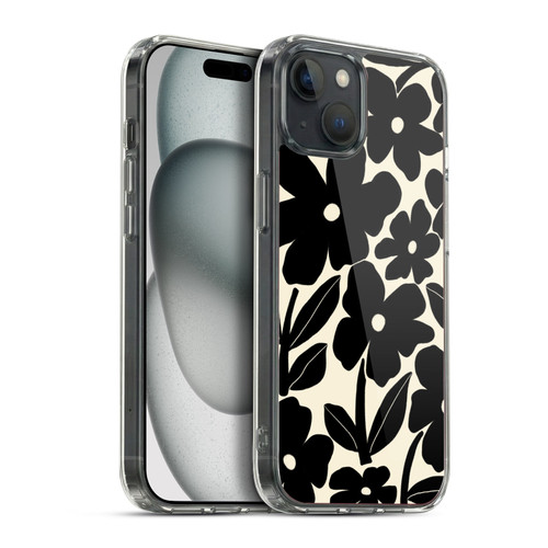 Gabriela Thomeu Retro Black And White Groovy Soft Gel Case for Apple iPhone 15 Plus & MagSafe