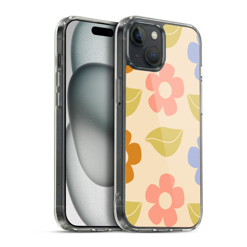 Gabriela Thomeu Retro Flower Vibe Vintage Pattern Soft Gel Case for Apple iPhone 15 Plus & MagSafe