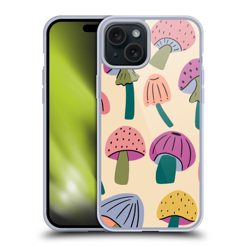 Gabriela Thomeu Retro Magic Mushroom Soft Gel Case for Apple iPhone 15 Plus