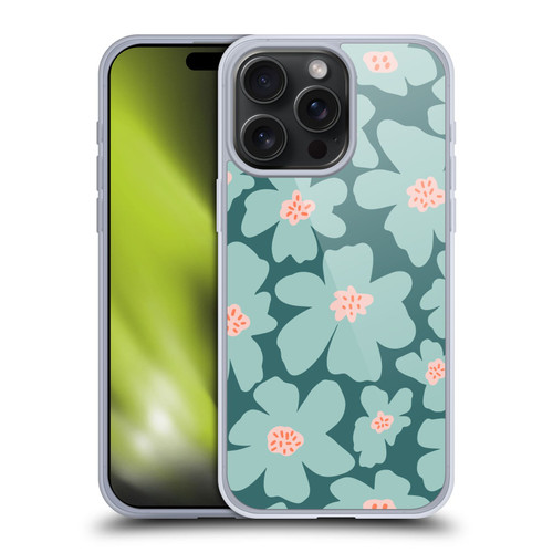 Gabriela Thomeu Retro Daisy Green Soft Gel Case for Apple iPhone 15 Pro Max