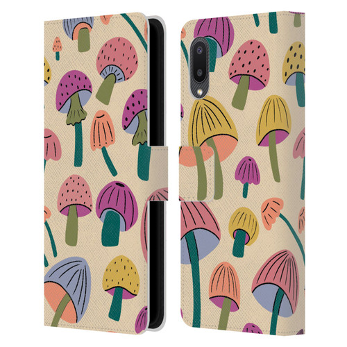 Gabriela Thomeu Retro Magic Mushroom Leather Book Wallet Case Cover For Samsung Galaxy A02/M02 (2021)