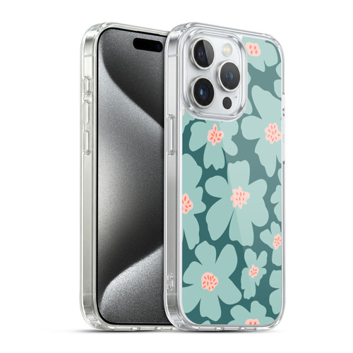 Gabriela Thomeu Retro Daisy Green Soft Gel Case for Apple iPhone 15 Pro & MagSafe