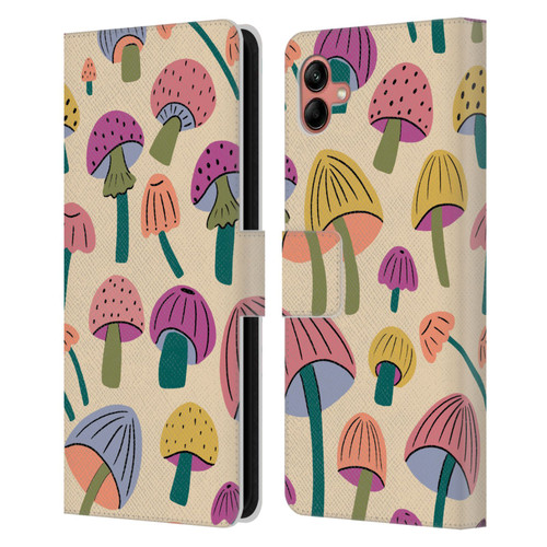 Gabriela Thomeu Retro Magic Mushroom Leather Book Wallet Case Cover For Samsung Galaxy A04 (2022)