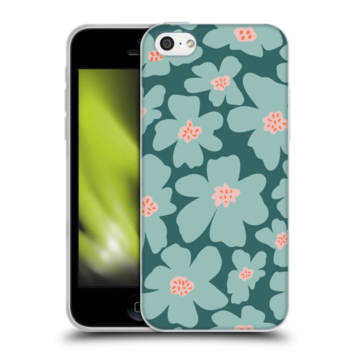 Gabriela Thomeu Retro Daisy Green Soft Gel Case for Apple iPhone 5c