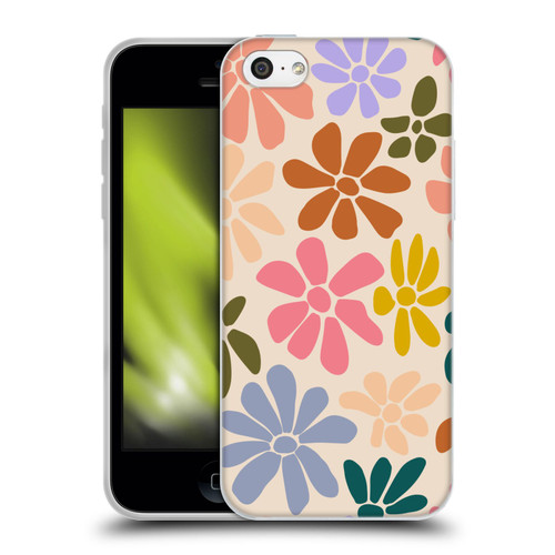 Gabriela Thomeu Retro Rainbow Color Floral Soft Gel Case for Apple iPhone 5c
