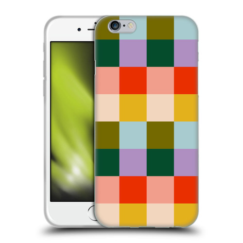 Gabriela Thomeu Retro Checkered Rainbow Vibe Soft Gel Case for Apple iPhone 6 / iPhone 6s