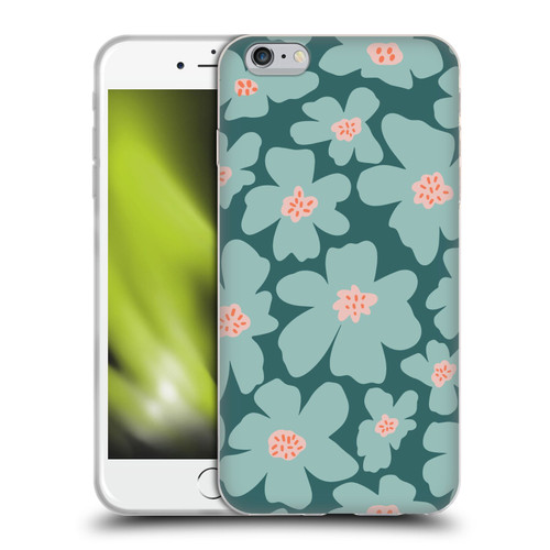 Gabriela Thomeu Retro Daisy Green Soft Gel Case for Apple iPhone 6 Plus / iPhone 6s Plus