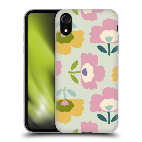 Gabriela Thomeu Retro Scandinavian Floral Soft Gel Case for Apple iPhone XR