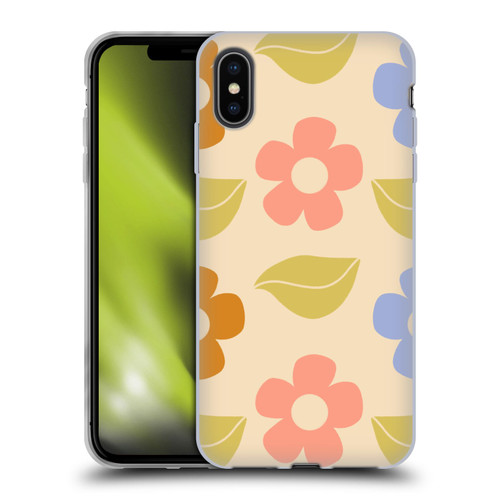 Gabriela Thomeu Retro Flower Vibe Vintage Pattern Soft Gel Case for Apple iPhone XS Max