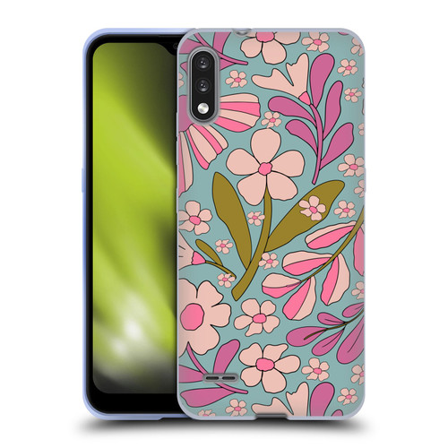 Gabriela Thomeu Retro Groovy 70s Blue Soft Gel Case for LG K22