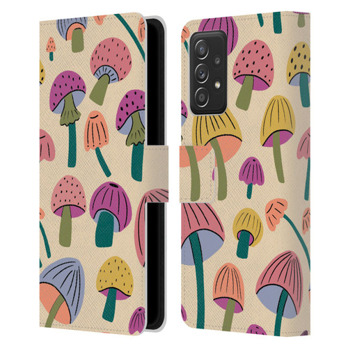 Gabriela Thomeu Retro Magic Mushroom Leather Book Wallet Case Cover For Samsung Galaxy A53 5G (2022)