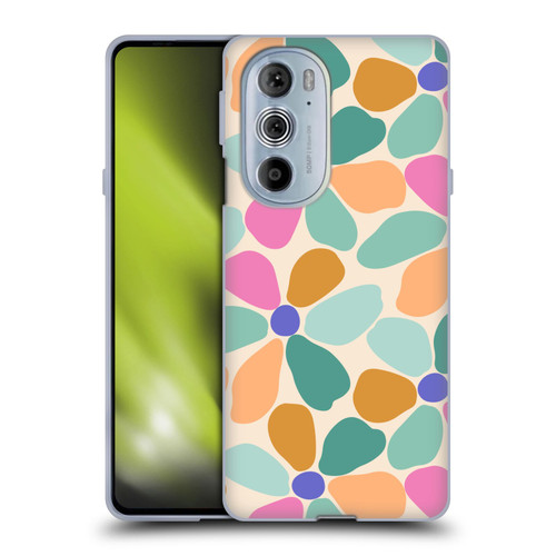 Gabriela Thomeu Retro Colorful Flowers Soft Gel Case for Motorola Edge X30