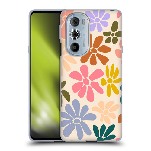 Gabriela Thomeu Retro Rainbow Color Floral Soft Gel Case for Motorola Edge X30
