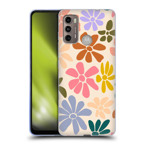 Gabriela Thomeu Retro Rainbow Color Floral Soft Gel Case for Motorola Moto G60 / Moto G40 Fusion