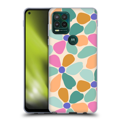 Gabriela Thomeu Retro Colorful Flowers Soft Gel Case for Motorola Moto G Stylus 5G 2021