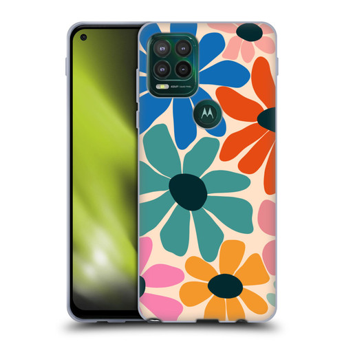 Gabriela Thomeu Retro Fun Floral Rainbow Color Soft Gel Case for Motorola Moto G Stylus 5G 2021