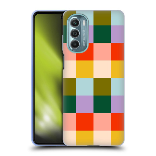 Gabriela Thomeu Retro Checkered Rainbow Vibe Soft Gel Case for Motorola Moto G Stylus 5G (2022)