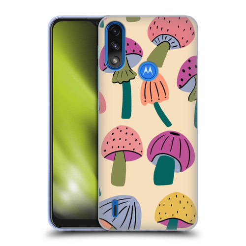 Gabriela Thomeu Retro Magic Mushroom Soft Gel Case for Motorola Moto E7 Power / Moto E7i Power