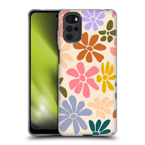 Gabriela Thomeu Retro Rainbow Color Floral Soft Gel Case for Motorola Moto G22