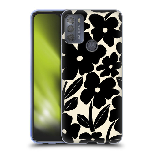 Gabriela Thomeu Retro Black And White Groovy Soft Gel Case for Motorola Moto G50