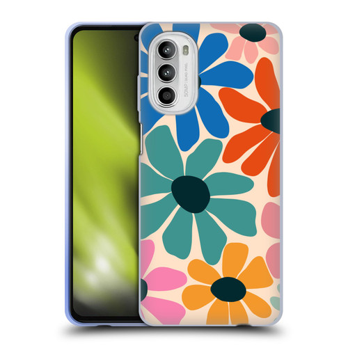 Gabriela Thomeu Retro Fun Floral Rainbow Color Soft Gel Case for Motorola Moto G52