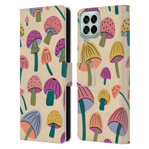 Gabriela Thomeu Retro Magic Mushroom Leather Book Wallet Case Cover For Samsung Galaxy M33 (2022)