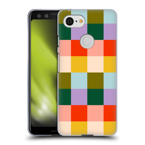 Gabriela Thomeu Retro Checkered Rainbow Vibe Soft Gel Case for Google Pixel 3