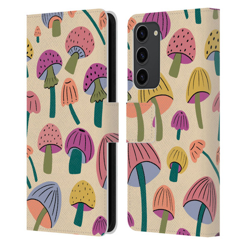 Gabriela Thomeu Retro Magic Mushroom Leather Book Wallet Case Cover For Samsung Galaxy S23+ 5G