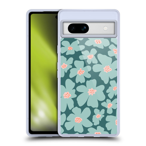 Gabriela Thomeu Retro Daisy Green Soft Gel Case for Google Pixel 7a