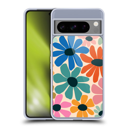Gabriela Thomeu Retro Fun Floral Rainbow Color Soft Gel Case for Google Pixel 8 Pro