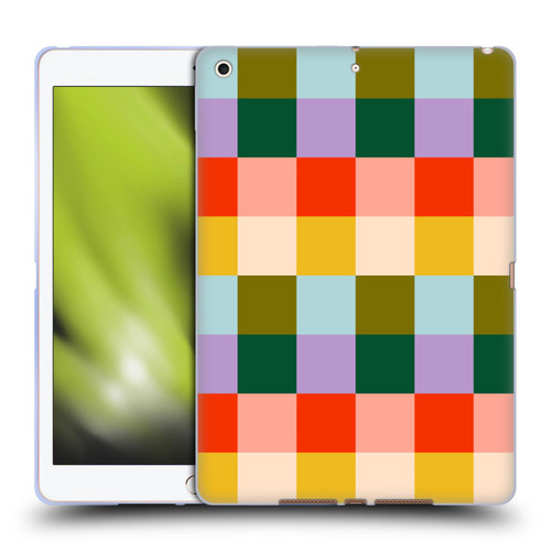 Gabriela Thomeu Retro Checkered Rainbow Vibe Soft Gel Case for Apple iPad 10.2 2019/2020/2021