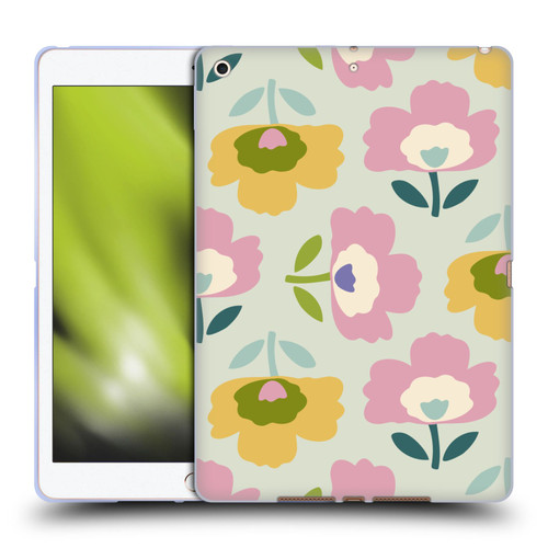 Gabriela Thomeu Retro Scandinavian Floral Soft Gel Case for Apple iPad 10.2 2019/2020/2021