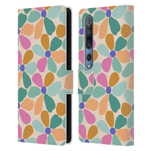 Gabriela Thomeu Retro Colorful Flowers Leather Book Wallet Case Cover For Xiaomi Mi 10 5G / Mi 10 Pro 5G