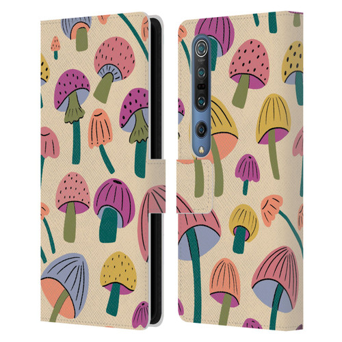 Gabriela Thomeu Retro Magic Mushroom Leather Book Wallet Case Cover For Xiaomi Mi 10 5G / Mi 10 Pro 5G